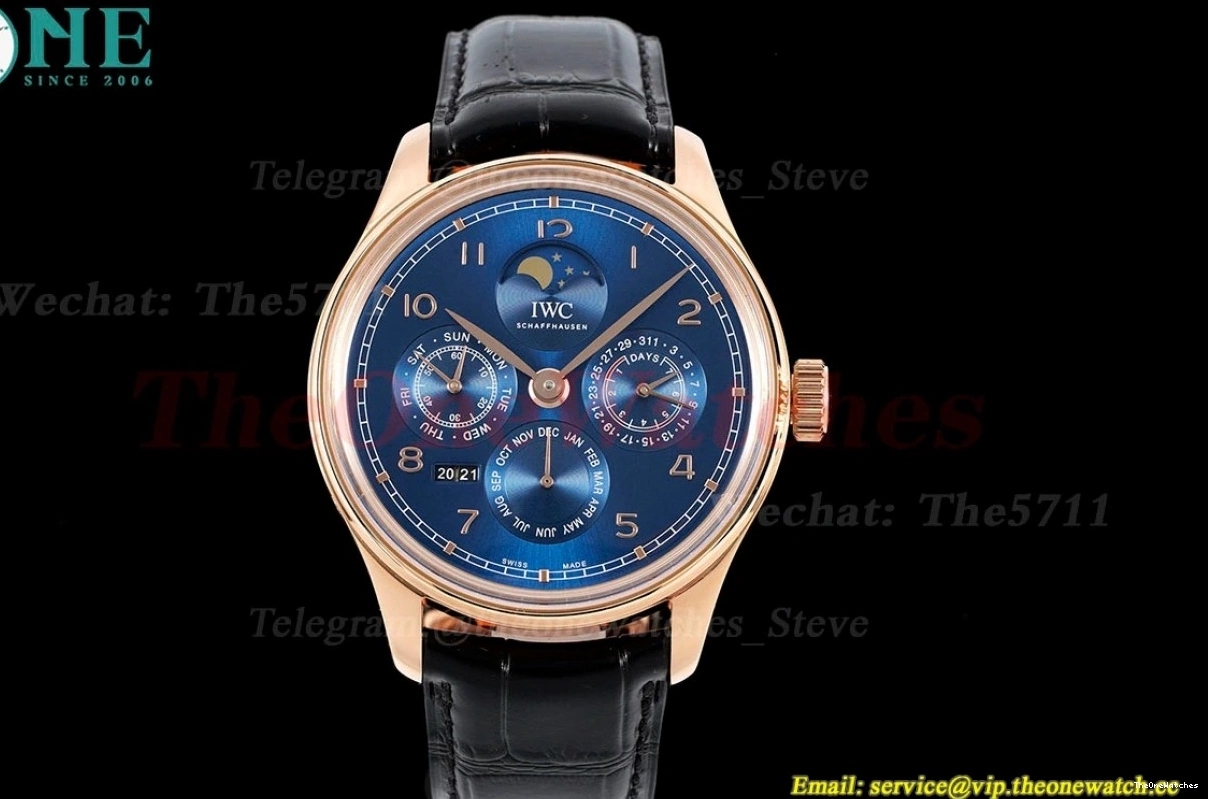 RG Blue Calendar A52610 Perpetual 5033 V9F LE Num Portugieser 0522